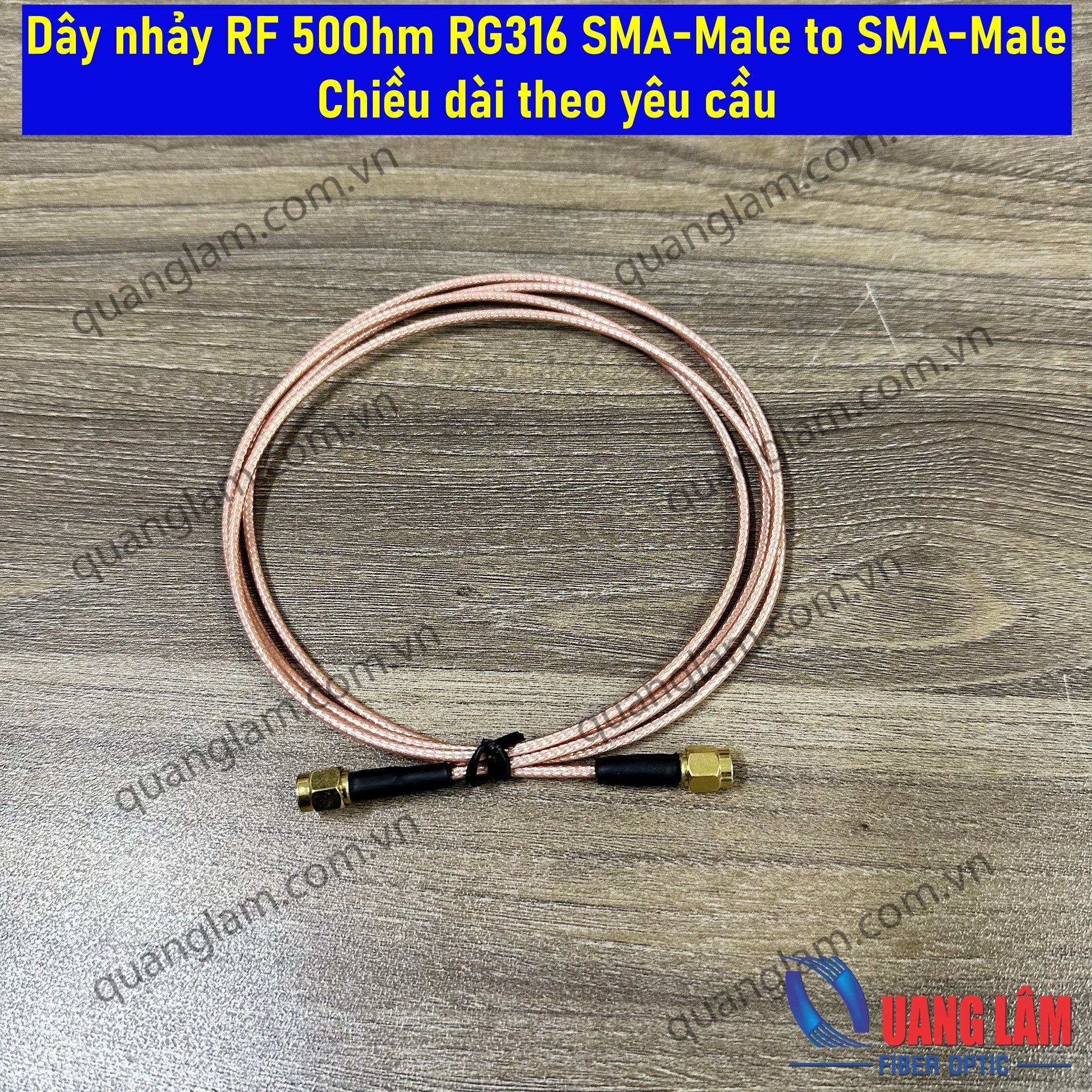 Dây nhảy RF 50Ohm RG316 SMA-Male to SMA-Male