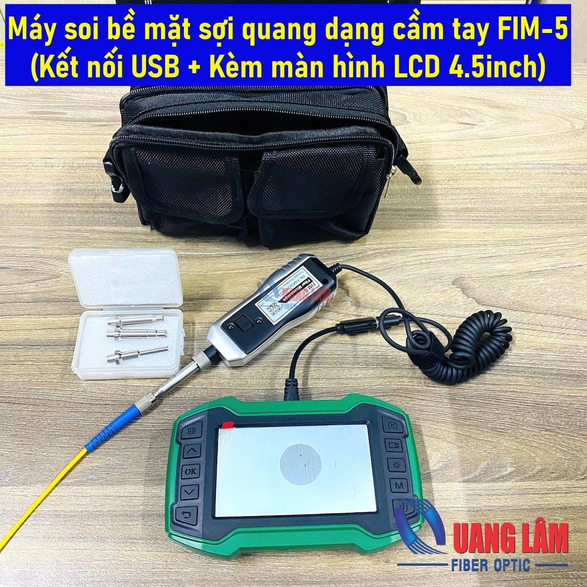 Máy soi bề mặt sợi quang kỹ thuật số dạng cầm tay FIM-5 (Kết nối USB + Kèm màn hình LCD 4.5inch)