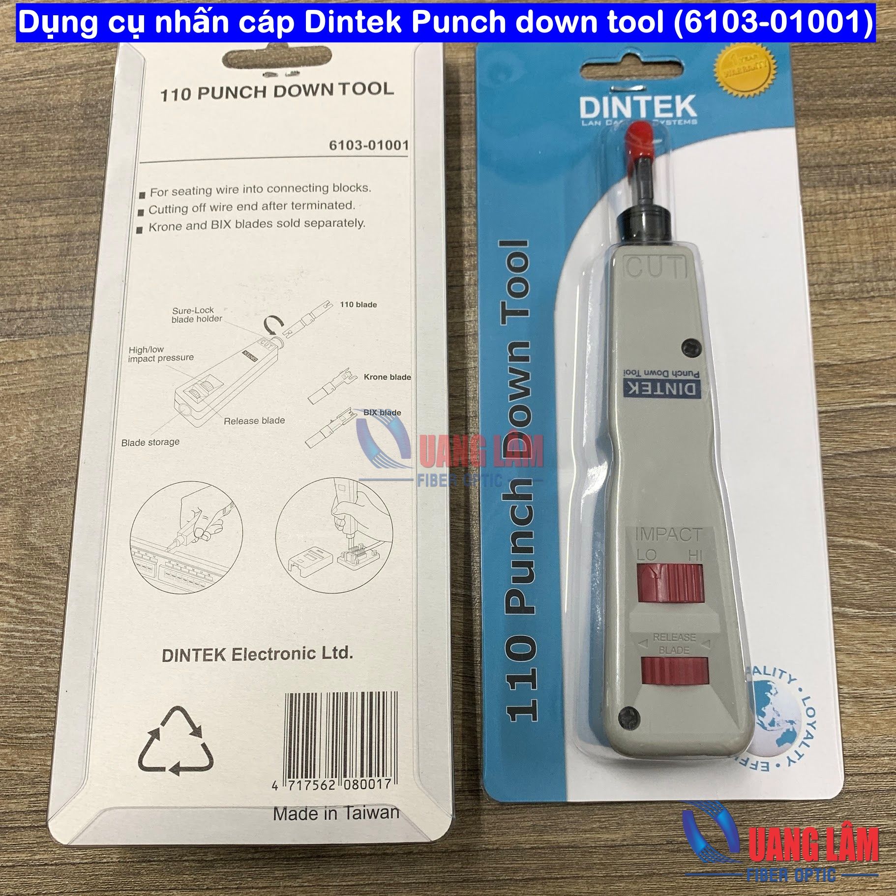 Dụng cụ nhấn cáp Dintek Punch down tool (6103-01001)
