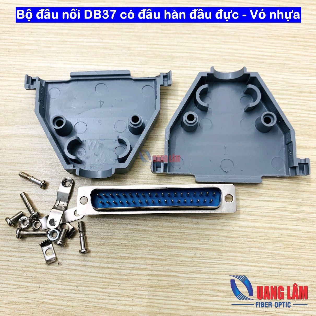 Bộ đầu nối DB37 có đầu hàn đầu đực/Cái - Vỏ nhựa