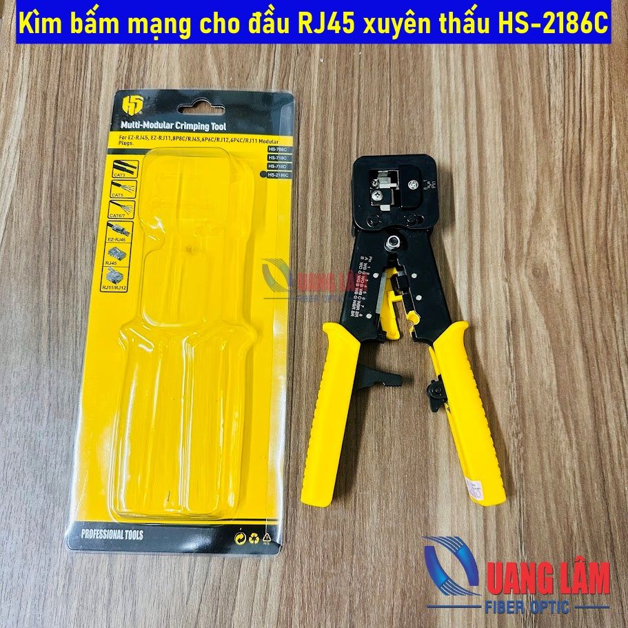 Kìm bấm mạng cho đầu RJ45 xuyên thấu HS-2186C