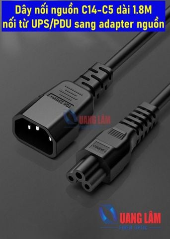 Dây nối nguồn C14-C5 dài 1.8M nối từ UPS/PDU sang adapter nguồn