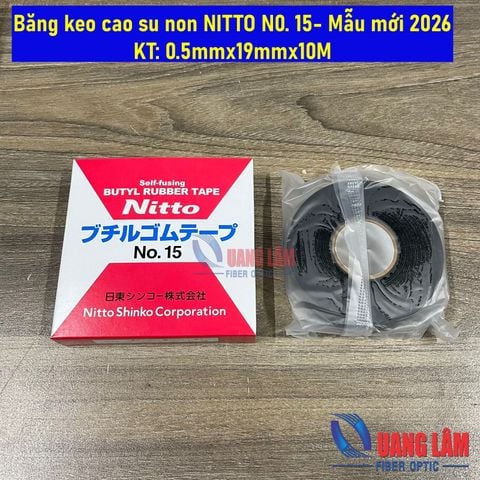 Băng keo cao su non Nitto N15 (Chống thấm nước) - Mẫu mới bao bì năm 2026