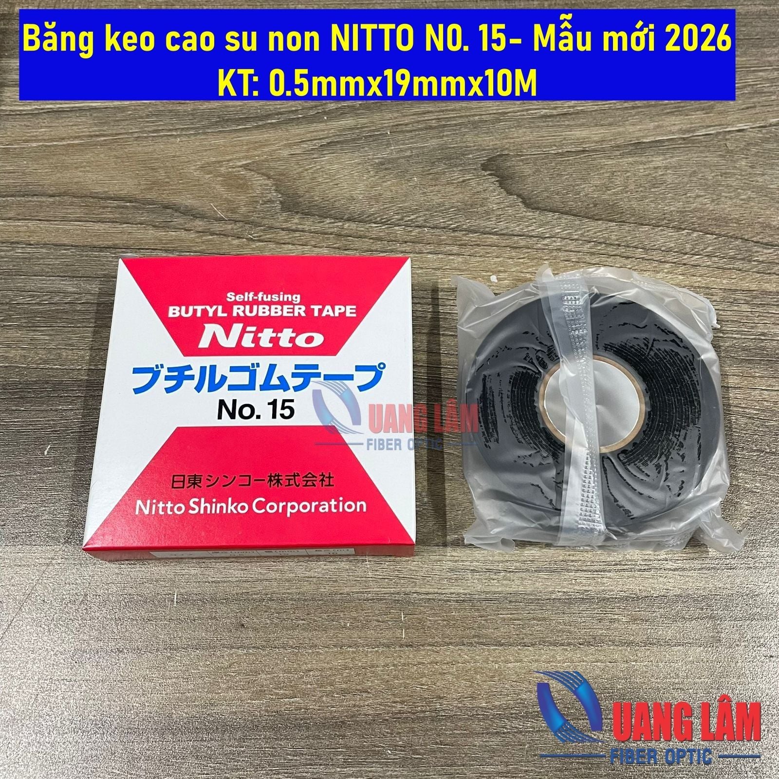 Băng keo cao su non Nitto N15 (Chống thấm nước) - Mẫu mới bao bì năm 2026