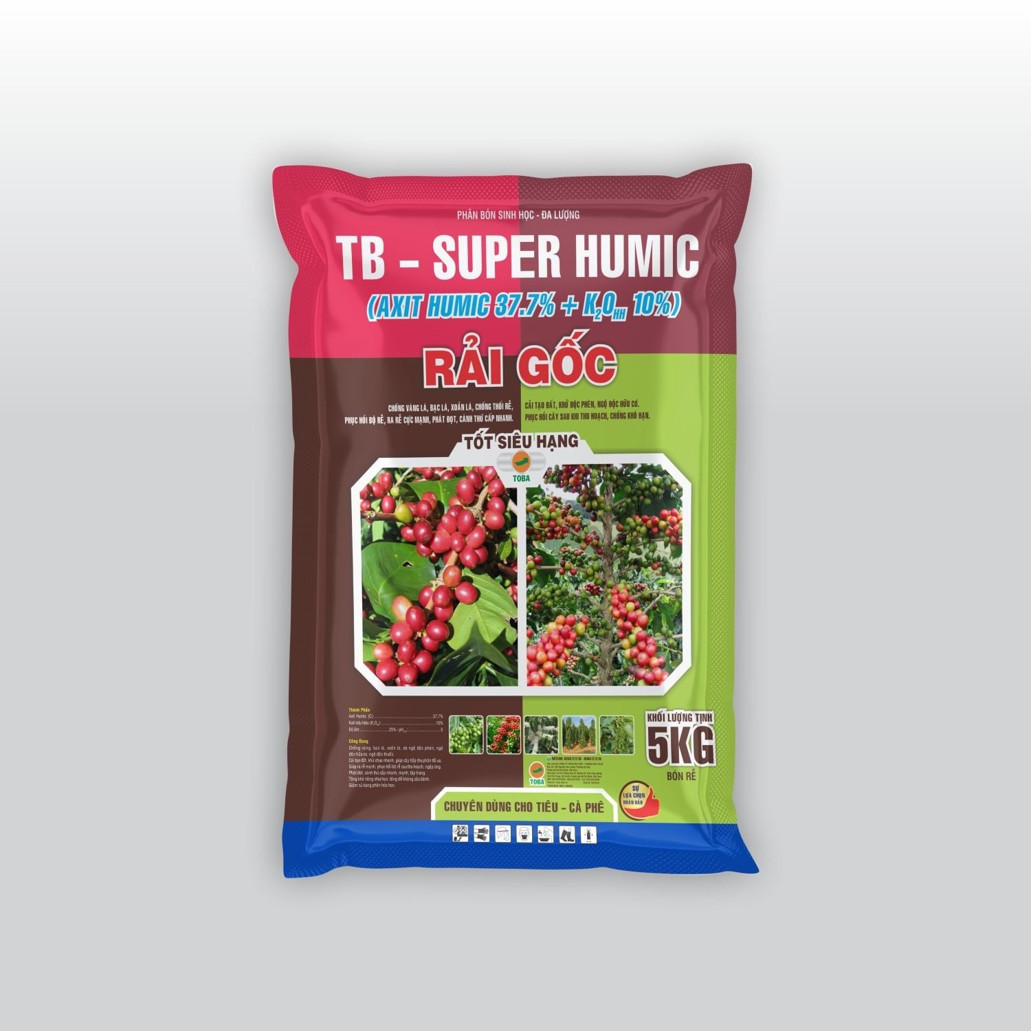 TB-SUPER HUMIC RẢI GỐC TÚI 5 KG _NND-HMH05