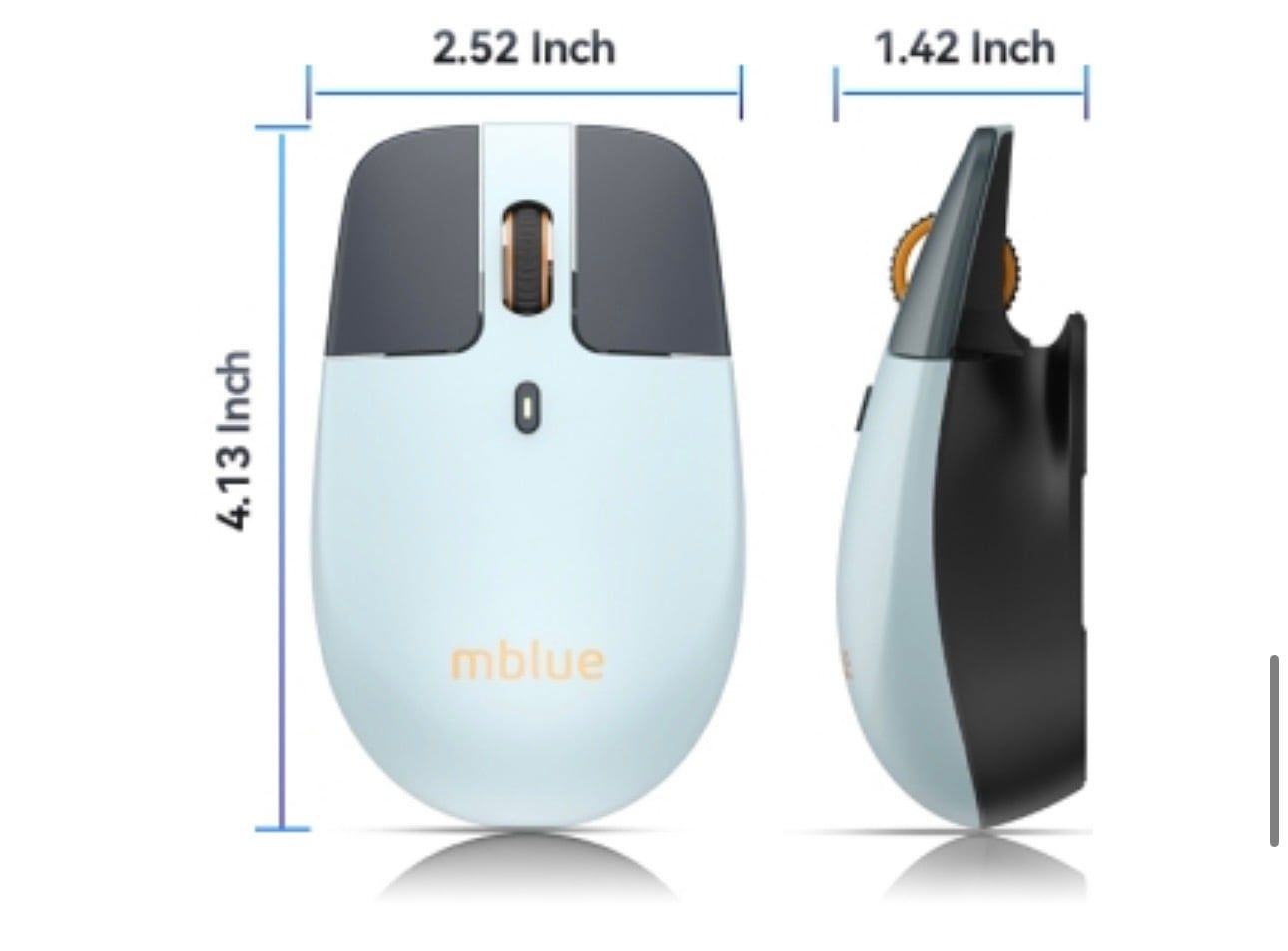  Chuột không dây công thái học MEIZU mblue M203, sạc Type-C, thiết kế dạng treo (lt) 