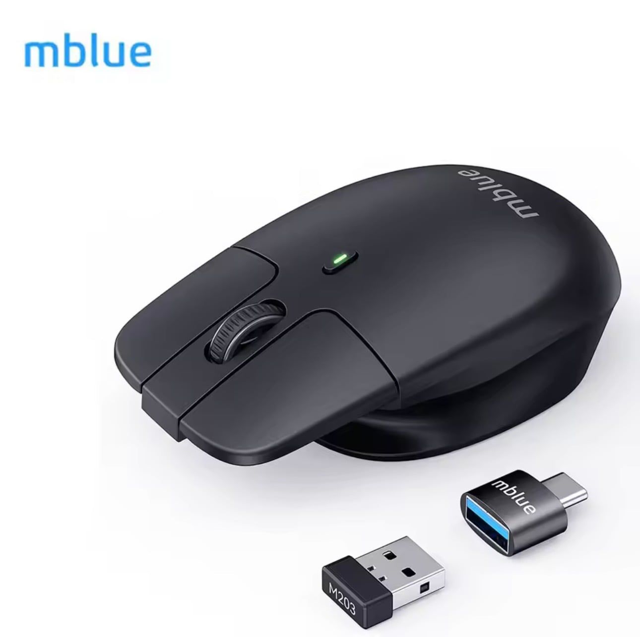  Chuột không dây công thái học MEIZU mblue M203, sạc Type-C, thiết kế dạng treo (lt) 