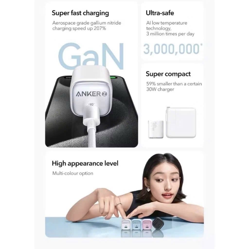  Cốc sạc nhanh Anker Zolo 30W GaN (cpkdd) 