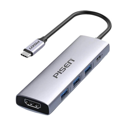  Bộ chuyển đổi Type C 5 trong 1 Pisen chính hãng 