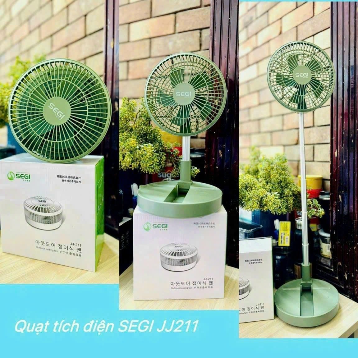  Quạt tích điện SEGI - Gấp gọn tiện lợi (cgd) 