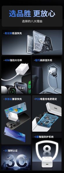  Cốc sạc nhanh GaN PD 40W Pisen chính hãng 