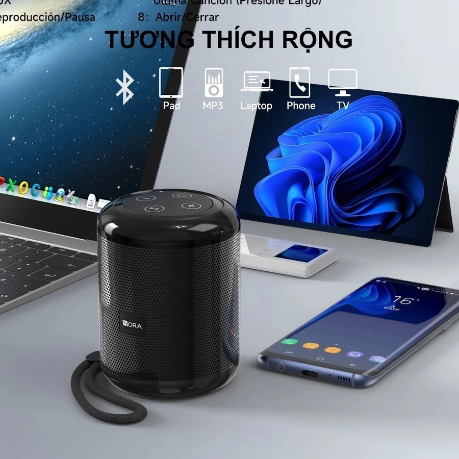  Loa Bluetooth Mini 1HORA BOC062 TWS 1500mAh Loa di động HIFI Stereo nhỏ không dây FM Thẻ SD USB (at) 