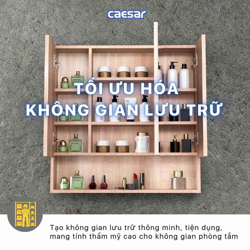 Tủ gương CAESAR EM1180W7V