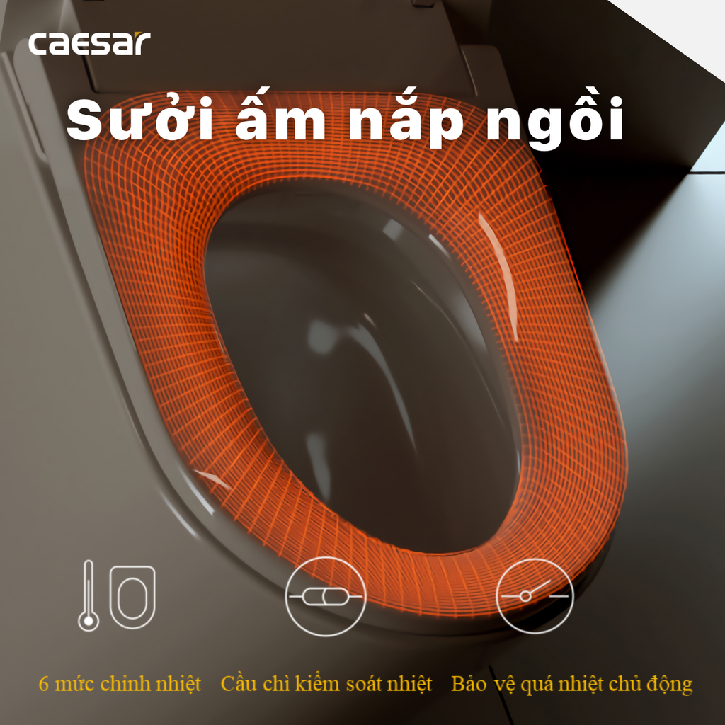Bàn cầu điện tử CAESAR CA1380H