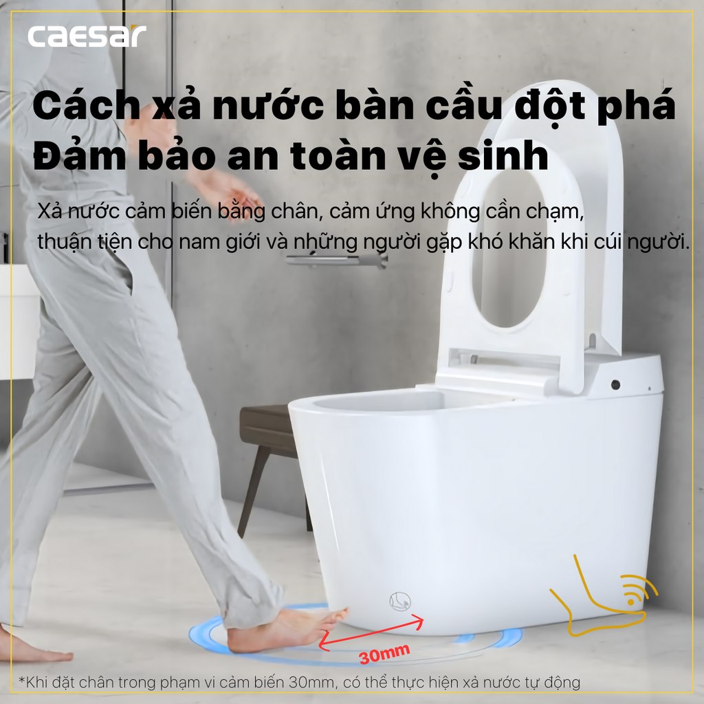 Bàn cầu điện tử CAESAR CA1389H