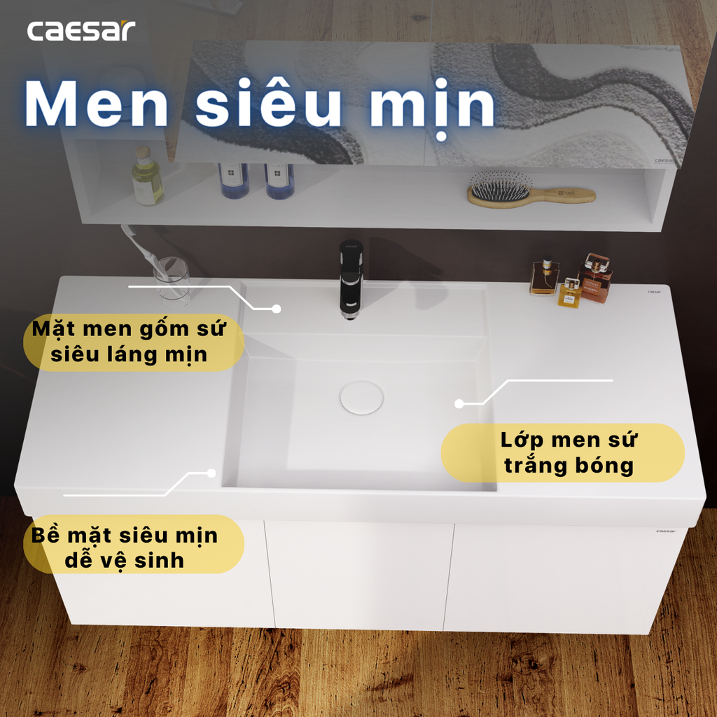 Bộ tủ chậu CAESAR LF5386+EH05386DWV
