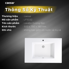 Bộ tủ chậu CAESAR LF5032+EH05032AWV