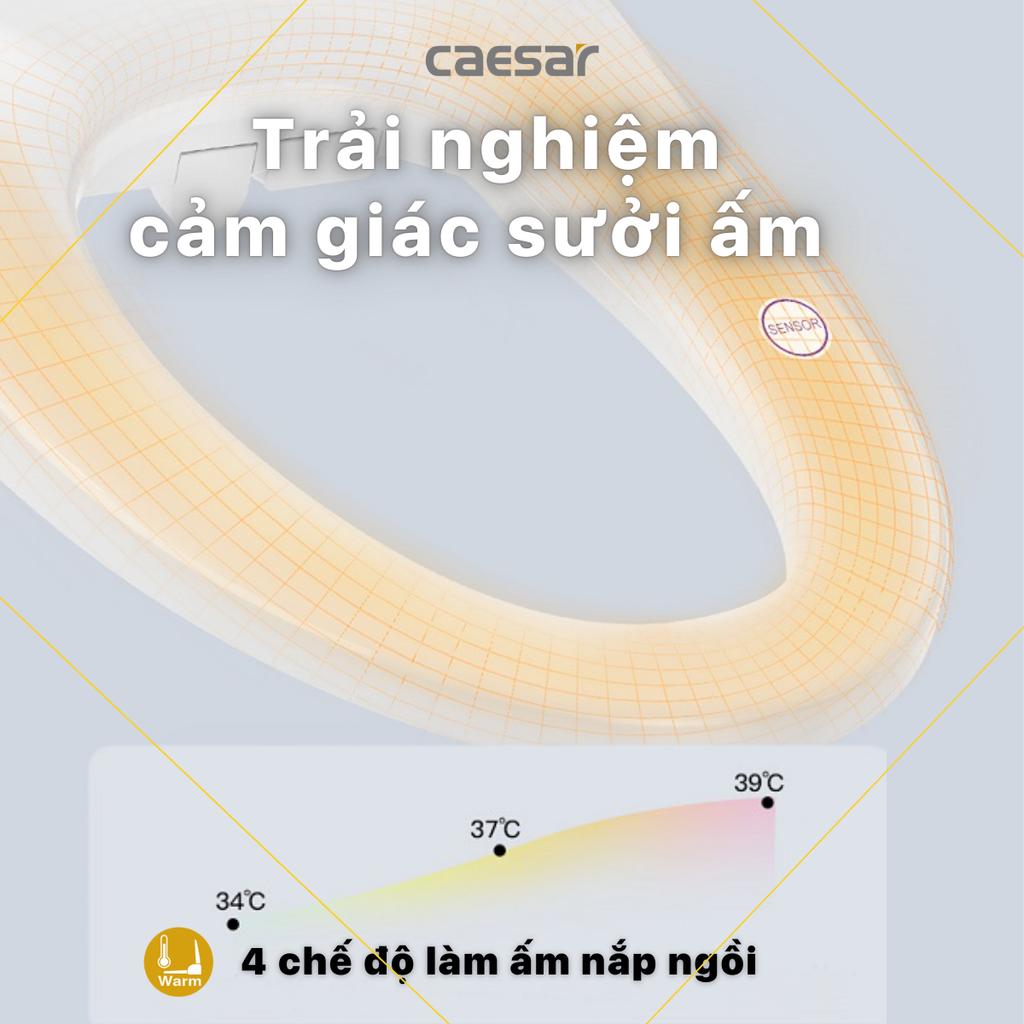 Nắp bàn cầu CAESAR TAF610H
