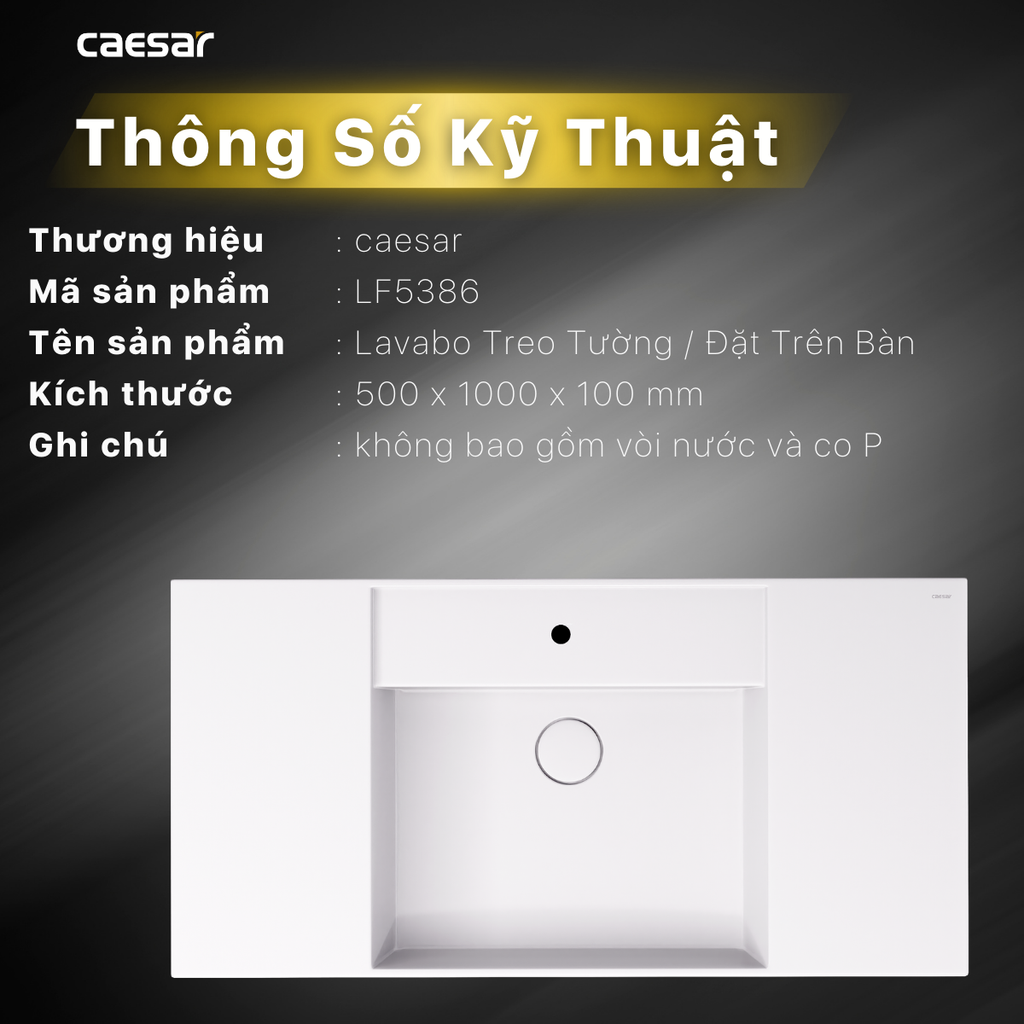 Bộ tủ chậu CAESAR LF5386+EH05386DWV