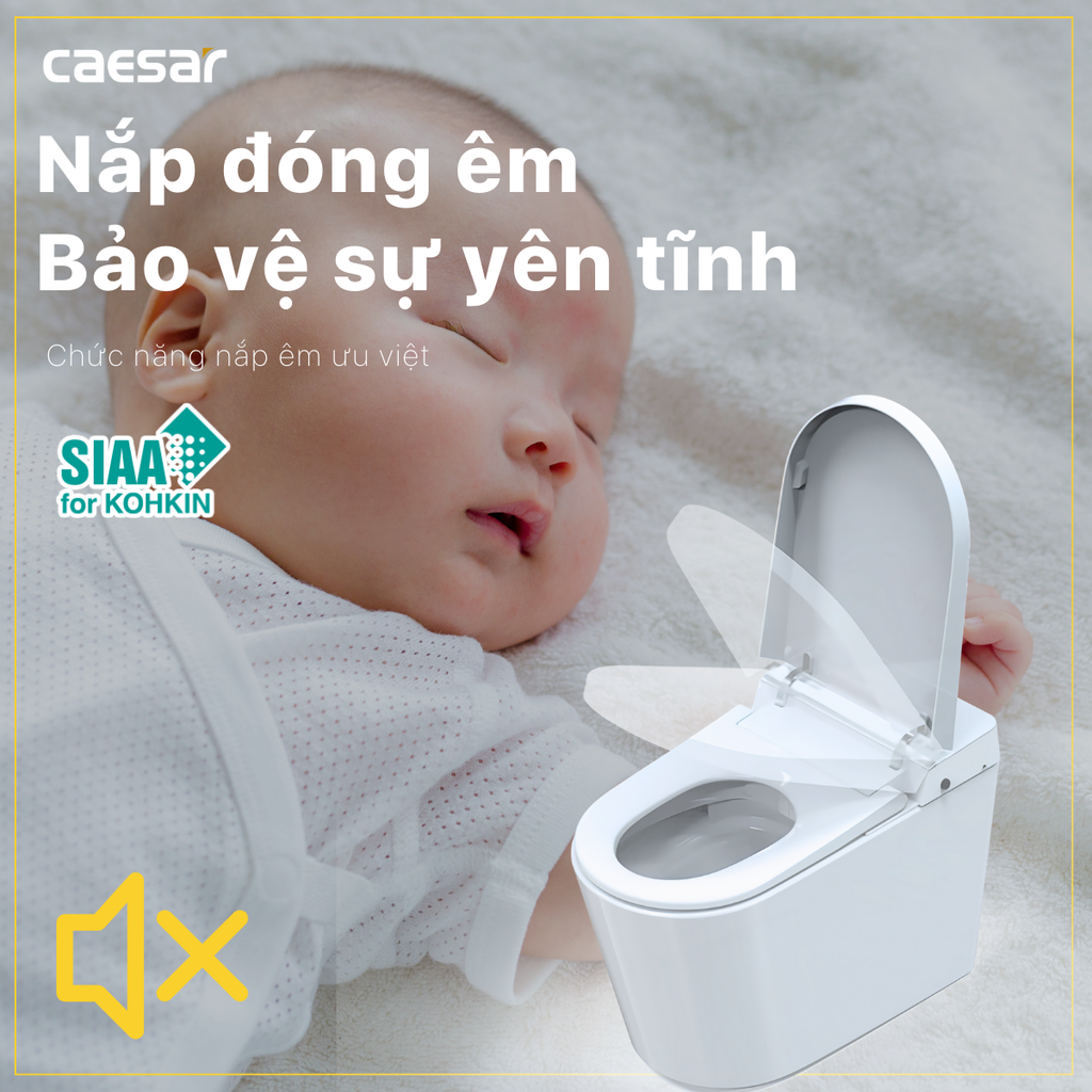Bàn cầu điện tử CAESAR CA1389H