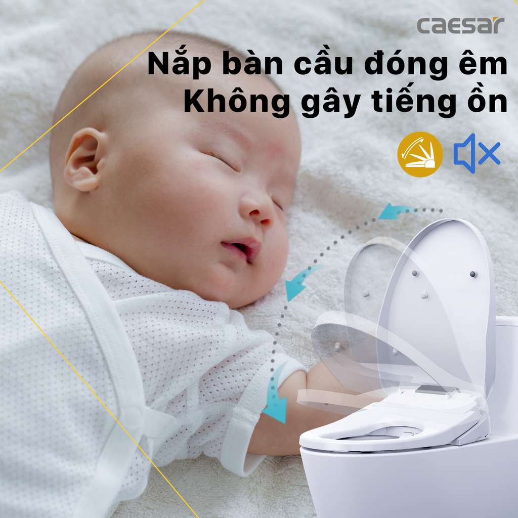Nắp bàn cầu CAESAR TAF610H