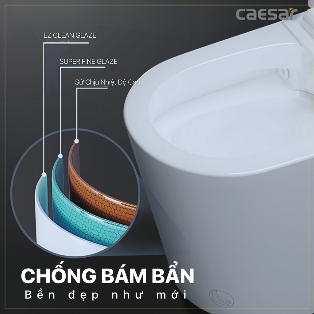 Bàn cầu điện tử CAESAR CA1389H