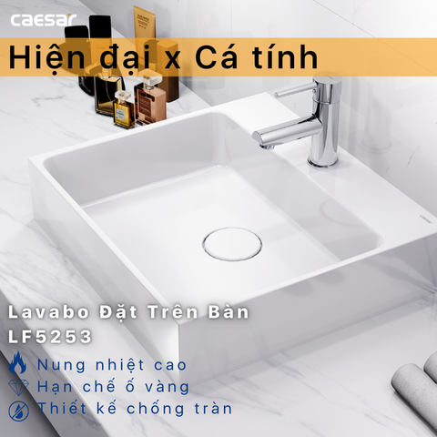 Bộ tủ chậu CAESAR  LF5253+EH05253ATGV