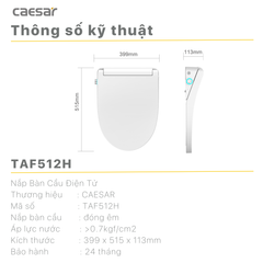 Nắp bàn cầu CAESAR TAF512H