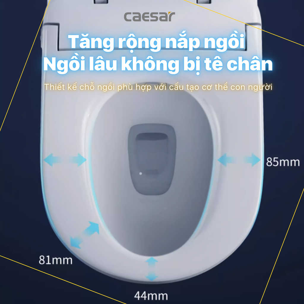 Nắp bàn cầu CAESAR TAF710H