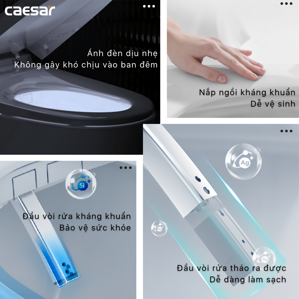 Bàn cầu điện tử CAESAR CA1389H