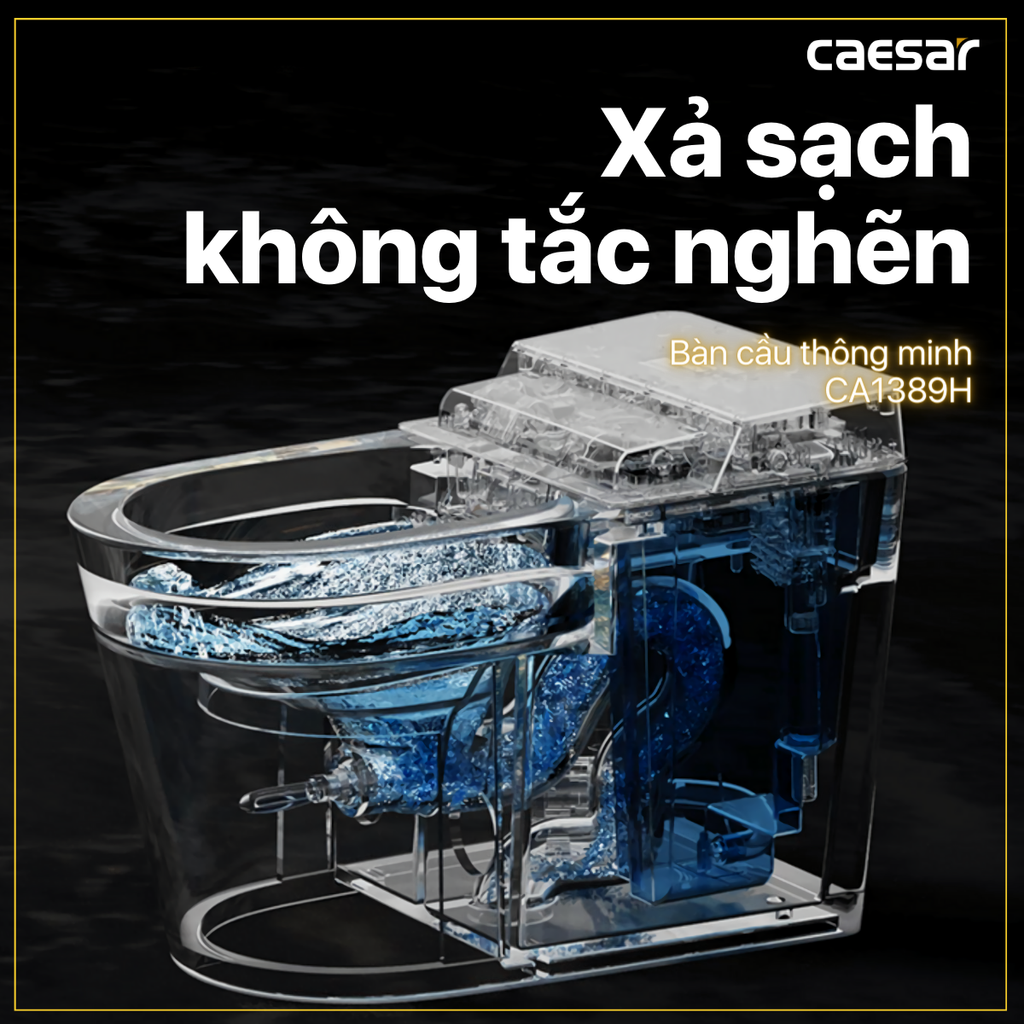 Bàn cầu điện tử CAESAR CA1389H