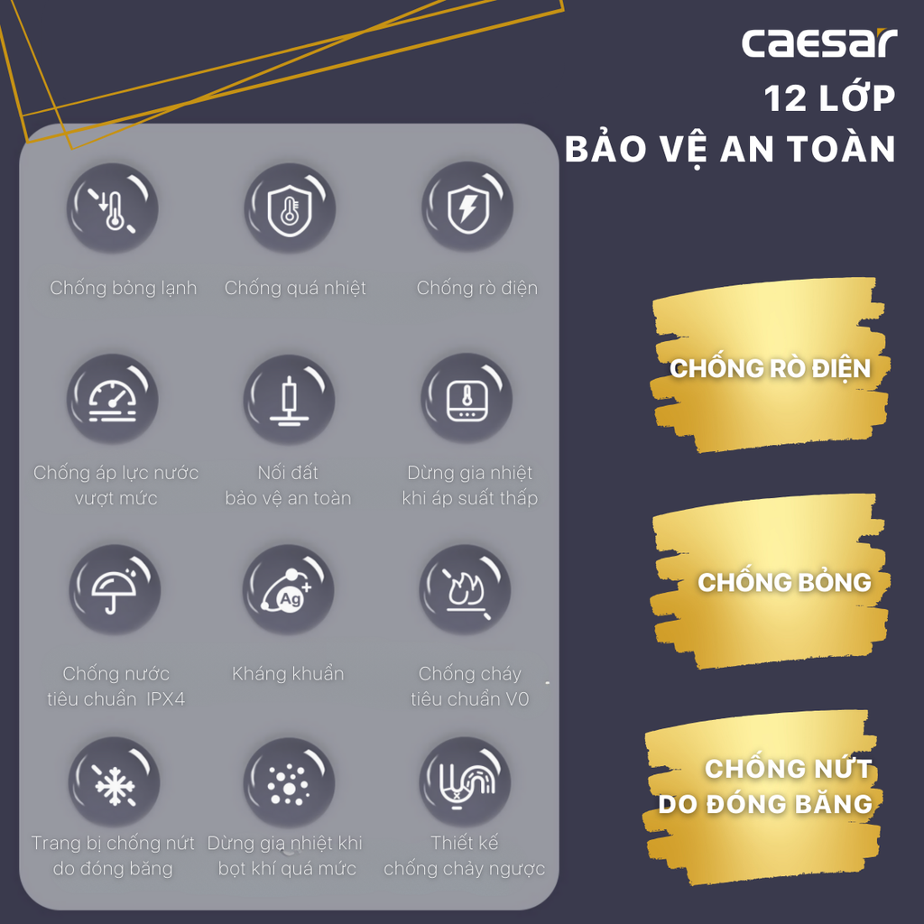 Bàn cầu điện tử CAESAR CA1389H