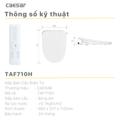Nắp bàn cầu CAESAR TAF710H