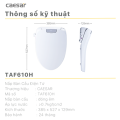 Nắp bàn cầu CAESAR TAF610H