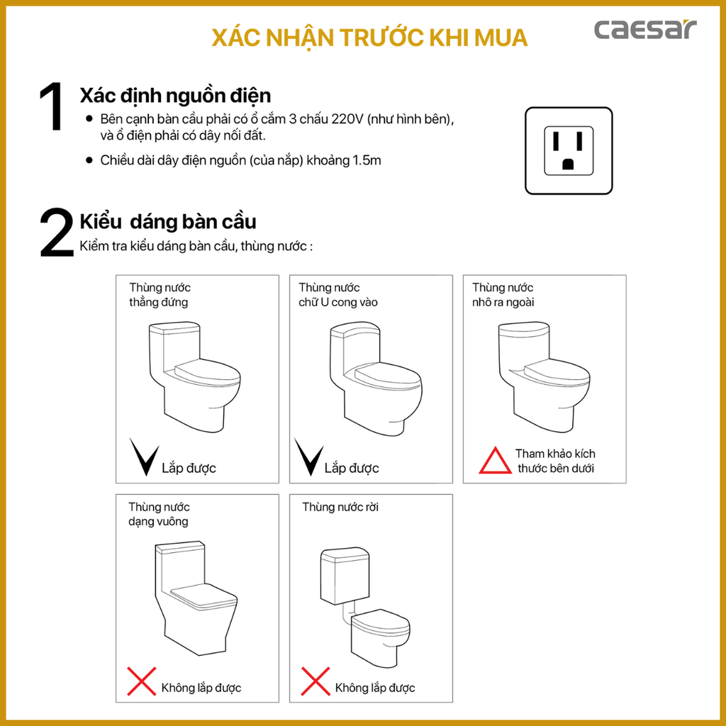 Nắp bàn cầu CAESAR TAF610H
