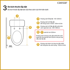 Nắp bàn cầu CAESAR TAF610H