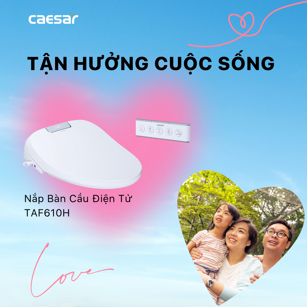 Nắp bàn cầu CAESAR TAF610H