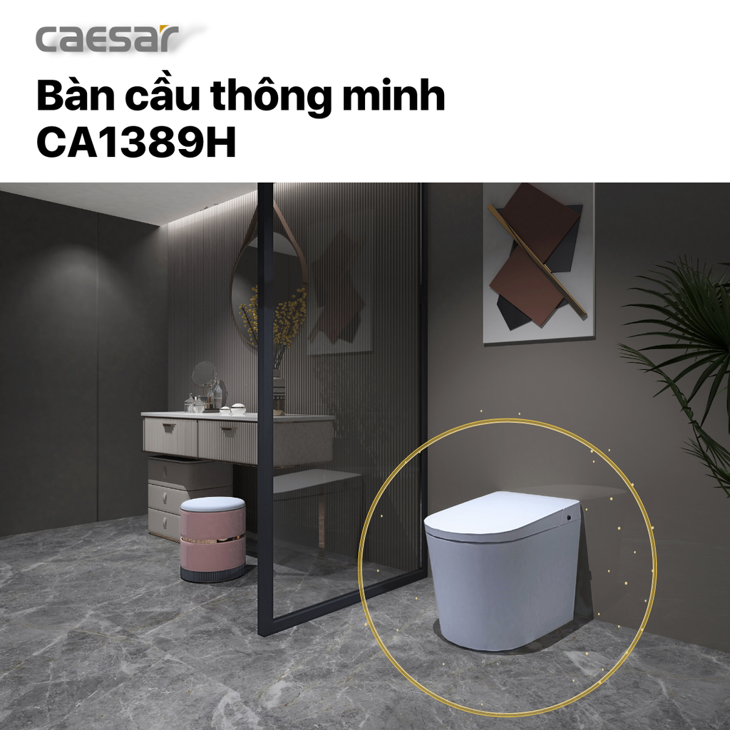 Bàn cầu điện tử CAESAR CA1389H