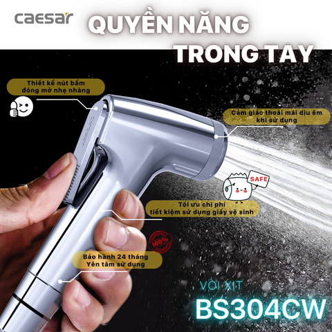 Vòi xịt xi CAESAR BS304CW