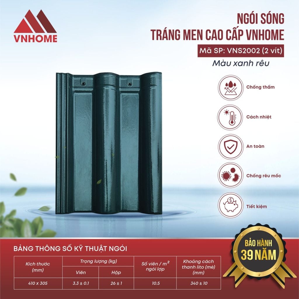 Ngói sóng tráng men VNHOME FUJISU