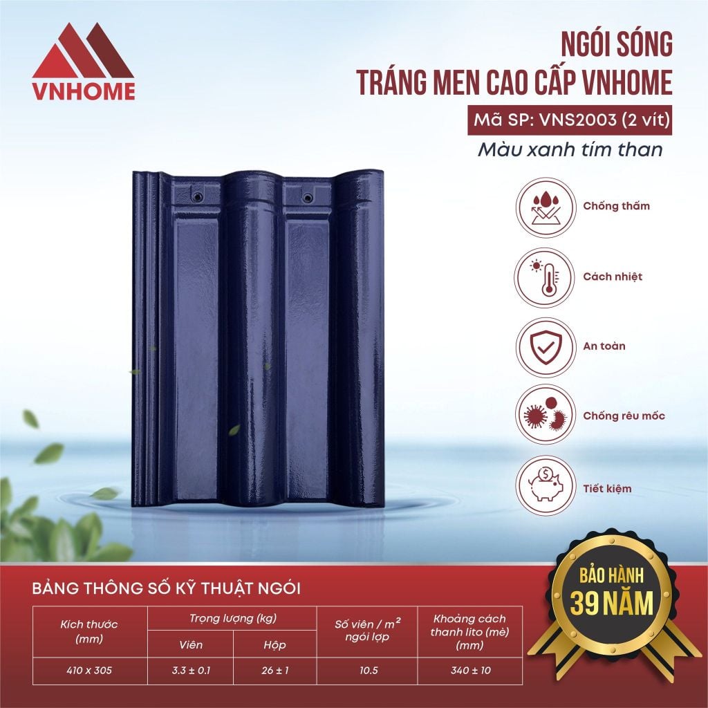Ngói sóng tráng men VNHOME FUJISU