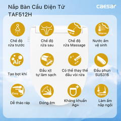 Nắp bàn cầu CAESAR TAF512H