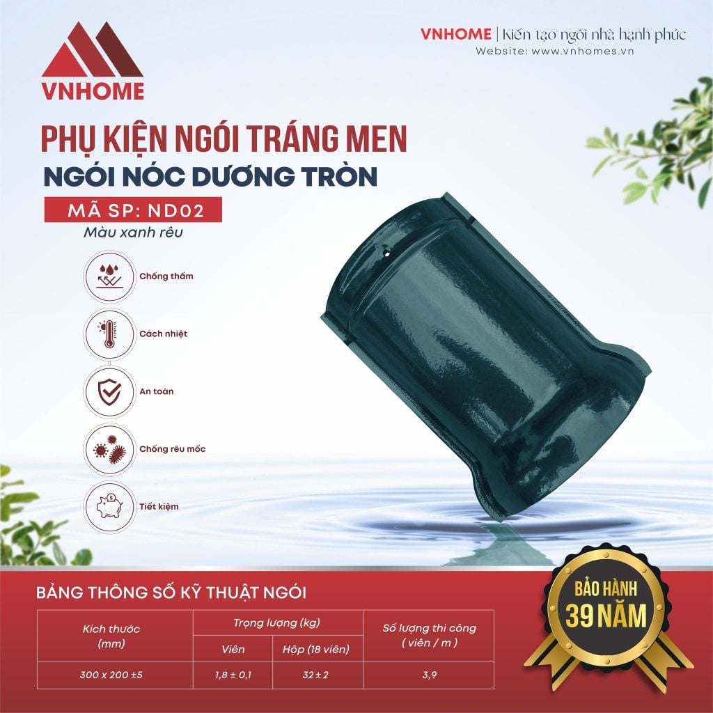 Ngói sóng tráng men VNHOME FUJISU
