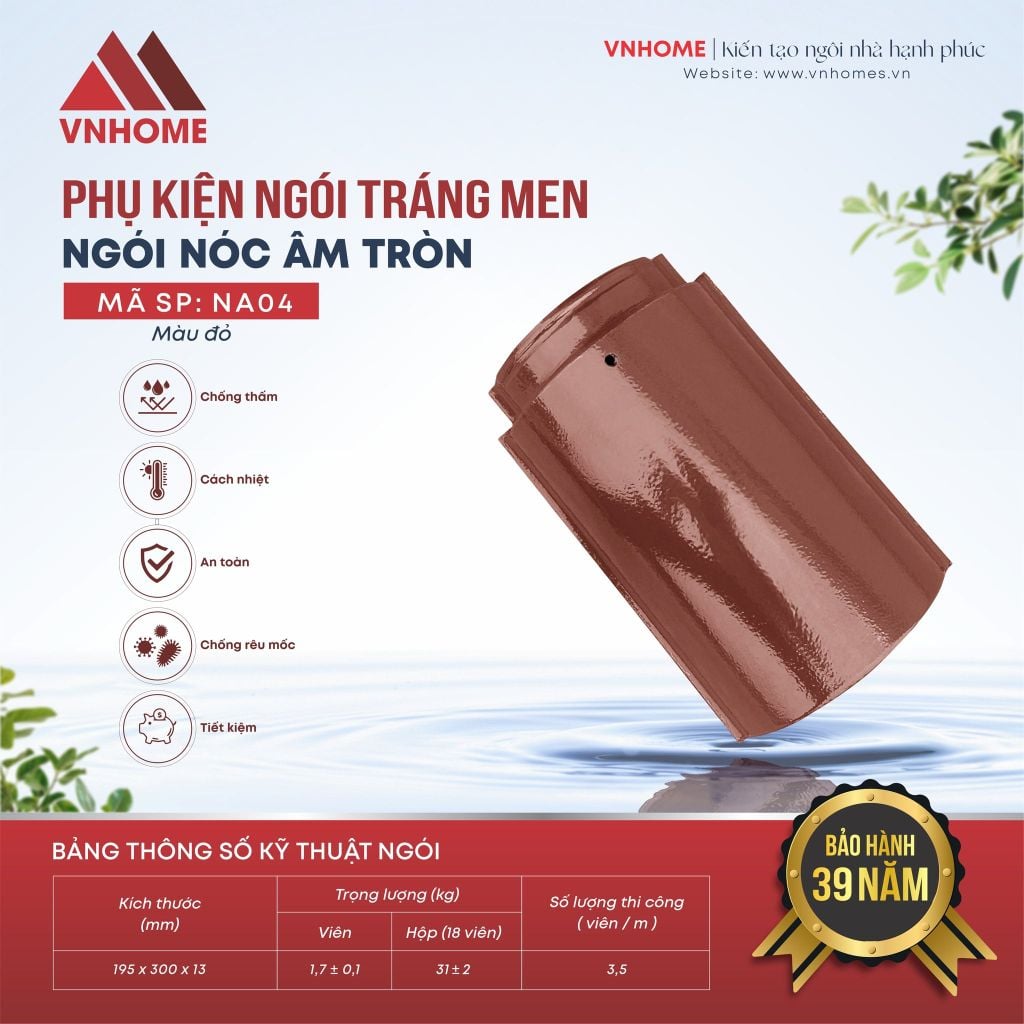 Ngói sóng tráng men VNHOME FUJISU