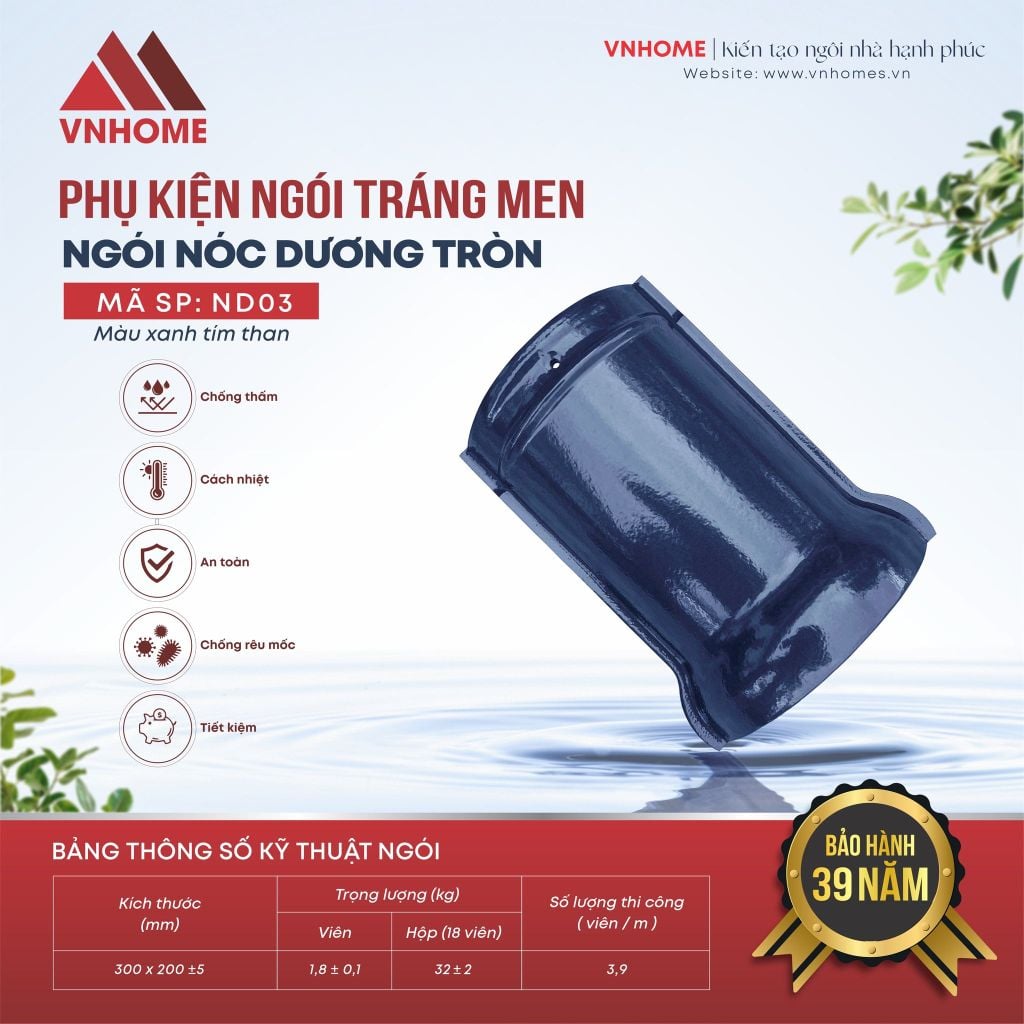 Ngói sóng tráng men VNHOME FUJISU