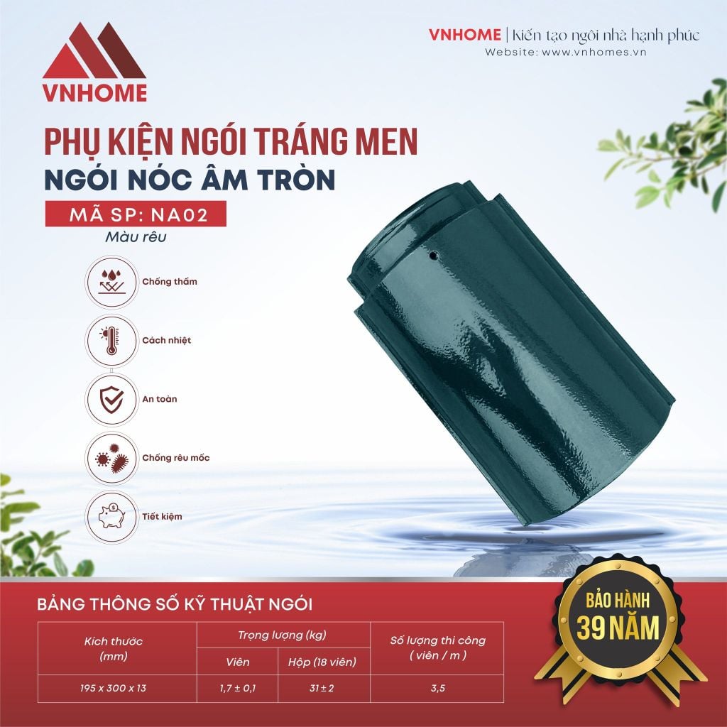 Ngói sóng tráng men VNHOME FUJISU