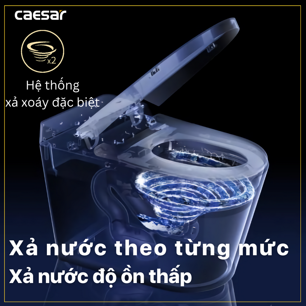 Bàn cầu điện tử CAESAR CA1389H