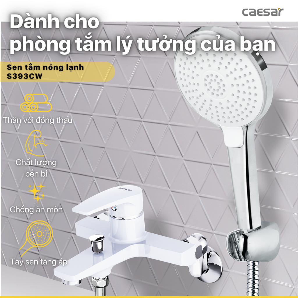 Sen tắm nóng lạnh CAESAR S393CW