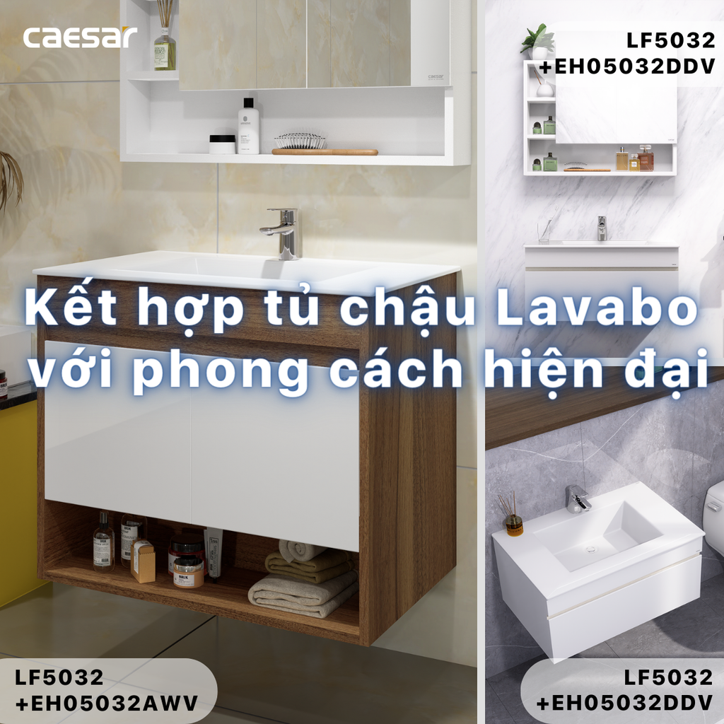 Bộ tủ chậu CAESAR LF5032+EH05032AWV
