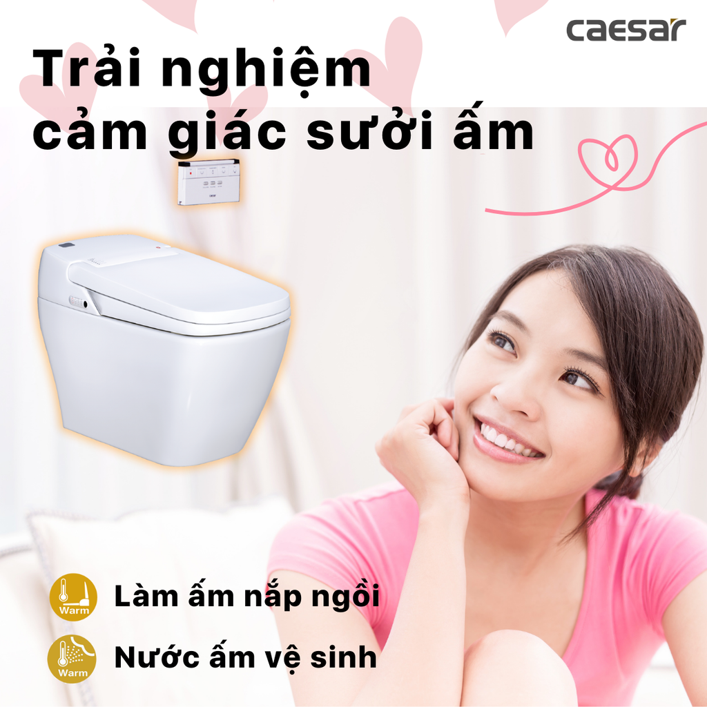 Bàn cầu điện tử CAESAR CA1380H